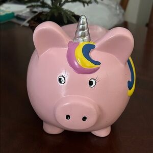 Pink Unicorn Piggy Bank